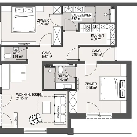 Apartmán Zappartements